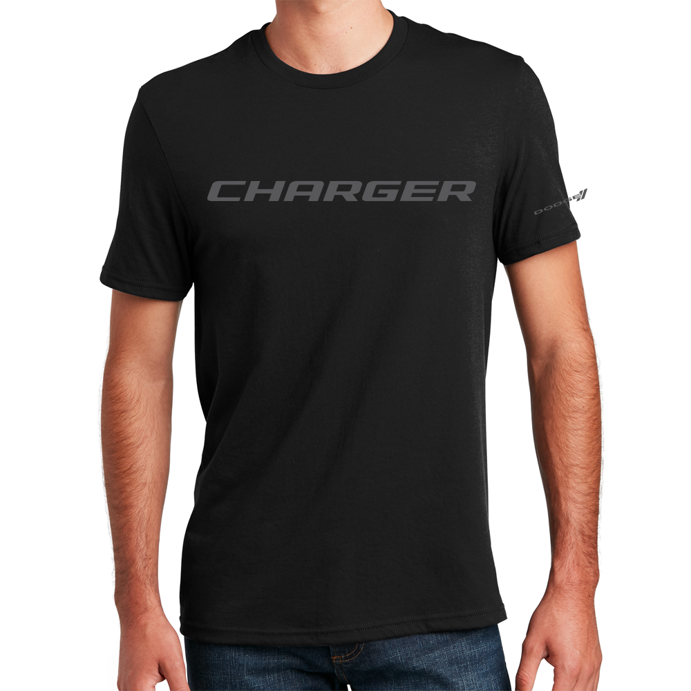 Mens T-Shirt Dodge Charger Blackout