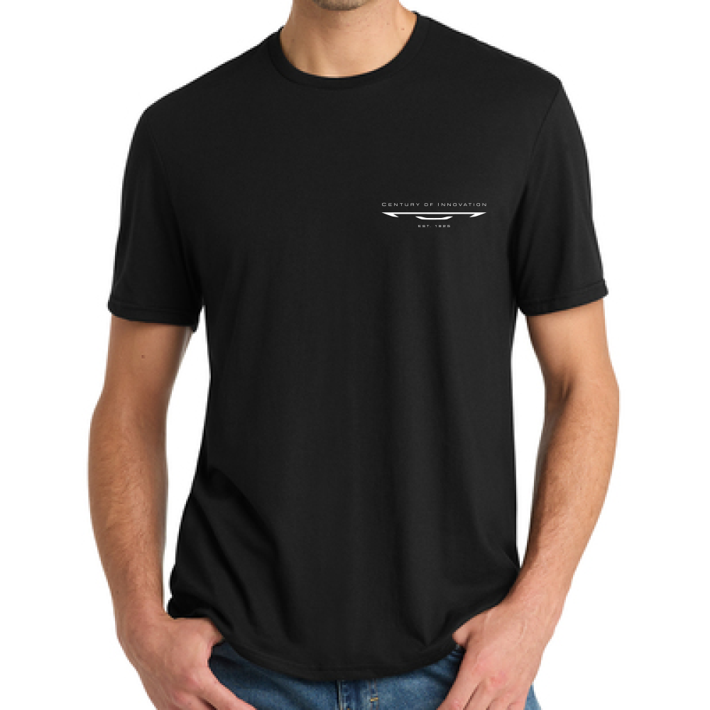 Mens Chrysler 100 Years Historical Logos T-shirt - Black