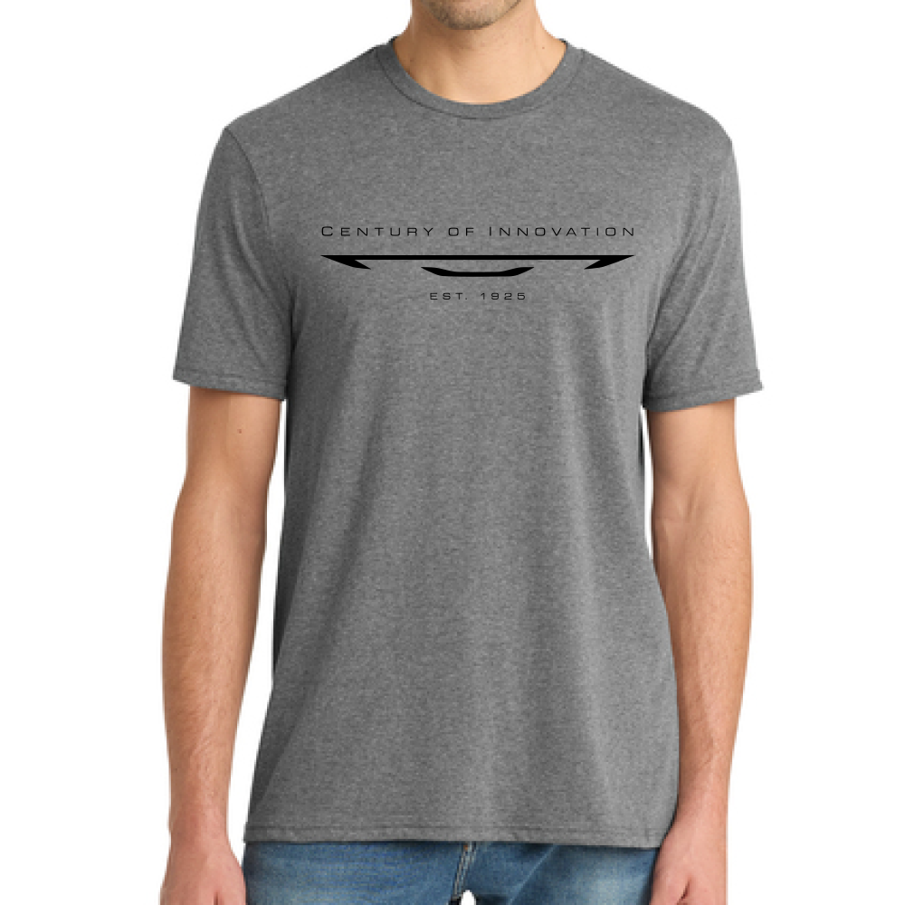 Mens Chrysler 100 Years Historical Logos T-shirt - Grey