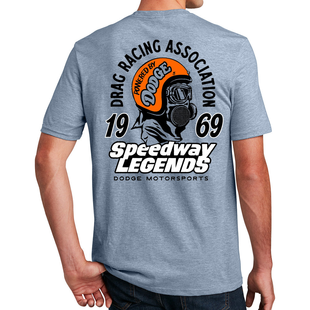 Mens Dodge Speedway Legends T-shirt (Flint Blue Heather)