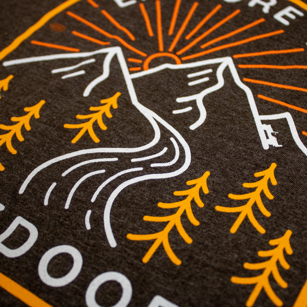 Mens Jeep® Explore The Outdoors T-Shirt - Heather Brown