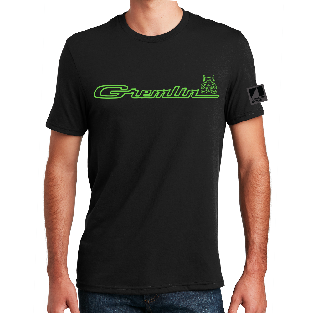 Mens AMC Gremlin Text T-Shirt - Black