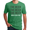 Mens T-Shirt THE BEER St. Patrick's Day (Heather Kelly Green)