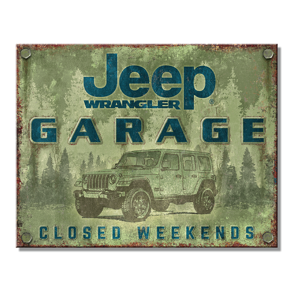 Metal Sign - Jeep Garage - Wrangler
