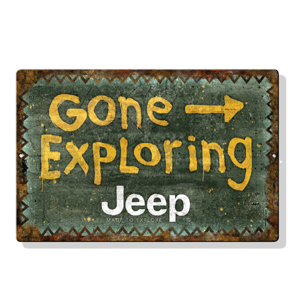 Metal Sign - Jeep Gone Exploring - DESP