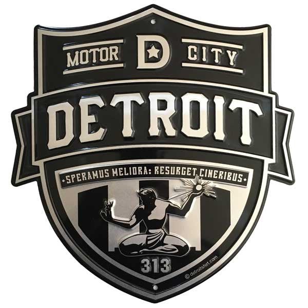 detroit gear Metal Sign