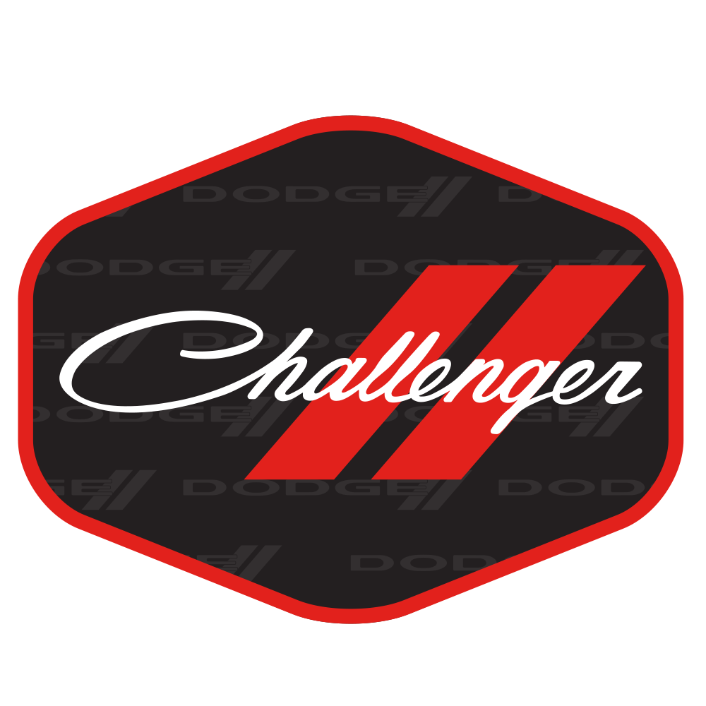 Sticker - Dodge Challenger Vintage Script Hex