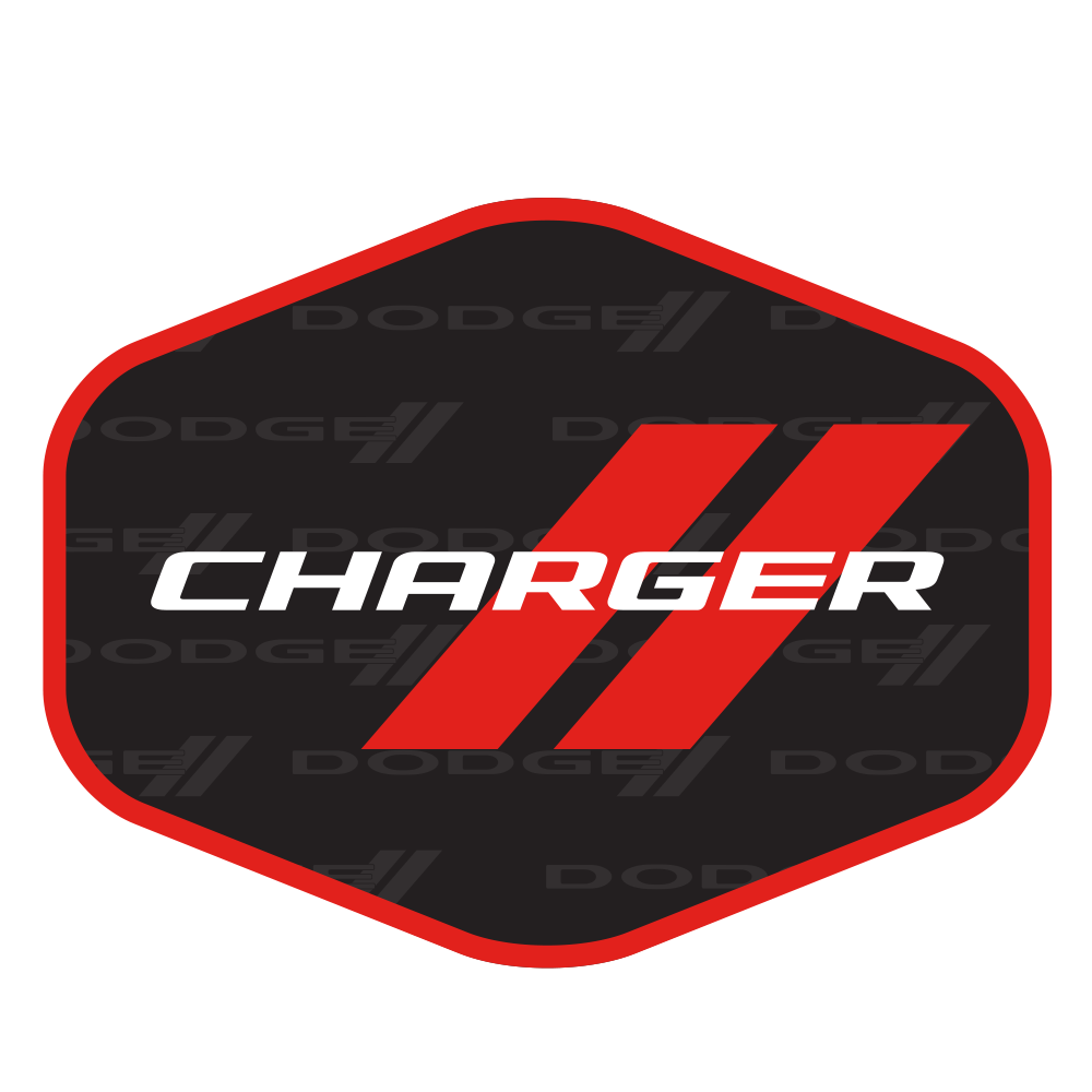 Sticker - Dodge Charger with Rhombus Hex
