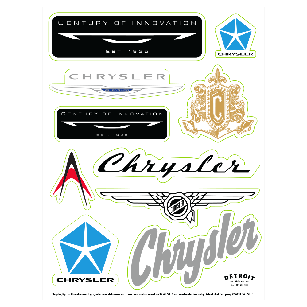 Sticker Sheet - Chrysler 100 Years
