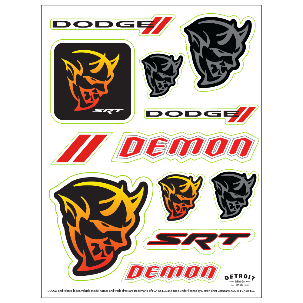 Sticker Sheet - Dodge Demon