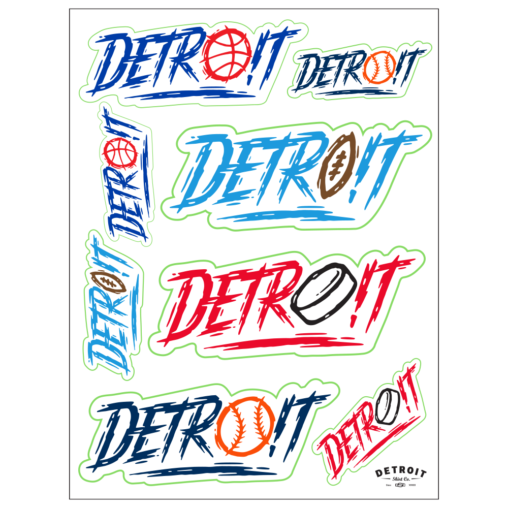 Sticker Sheet - Detroit Score Assorted