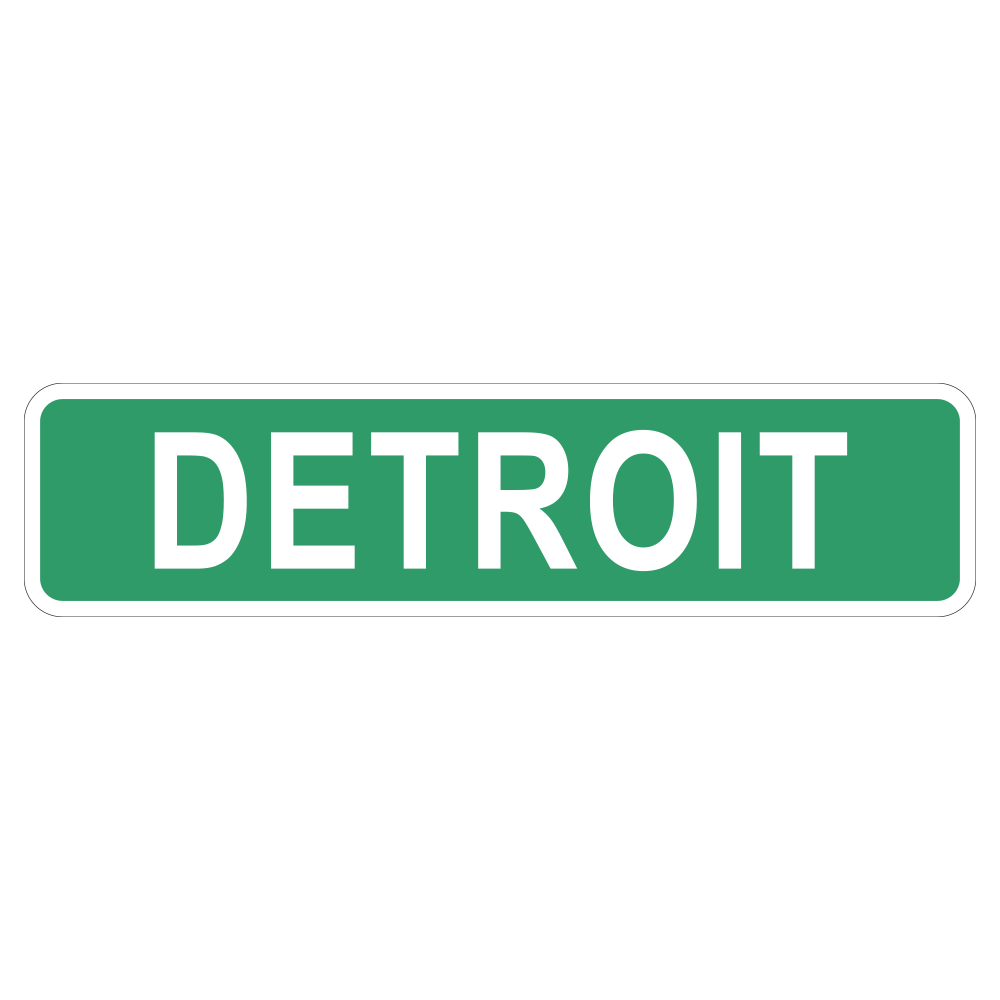 Sticker - Detroit Street Sign