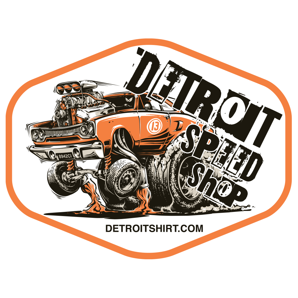 Sticker - Detroit Speed Shop with Car Hex
