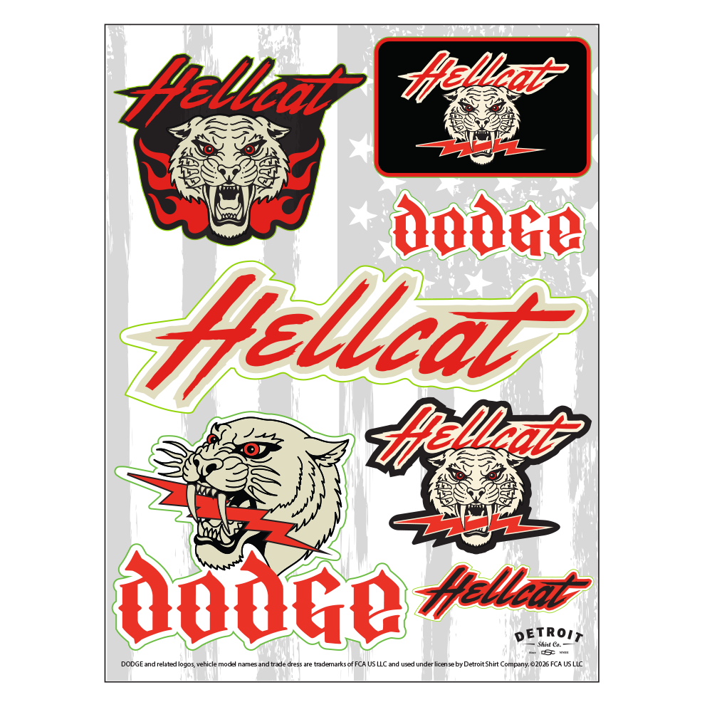 Sticker Sheet - Dodge Hellcat Fury