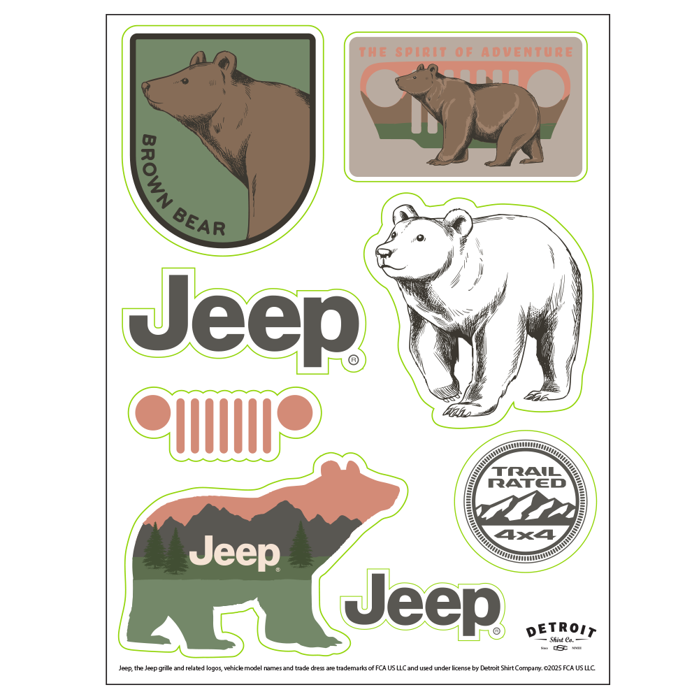 Sticker - Jeep® Brown Bear - Sheet