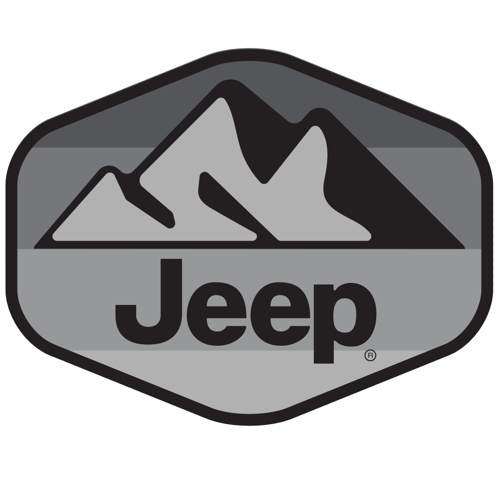 Sticker - Jeep® Mountain Hex - Greyscale