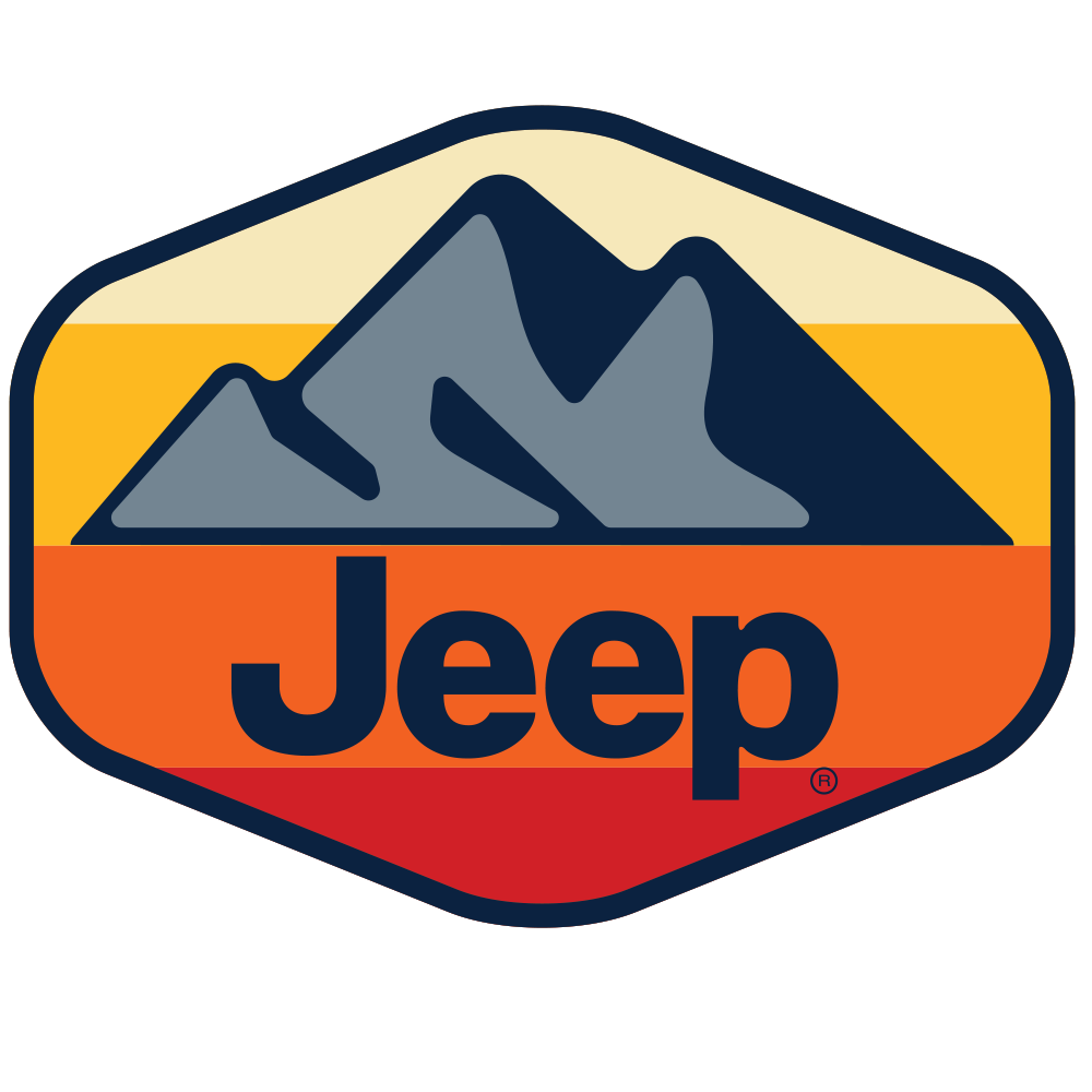 Sticker - Jeep® Mountain Hex - Navy