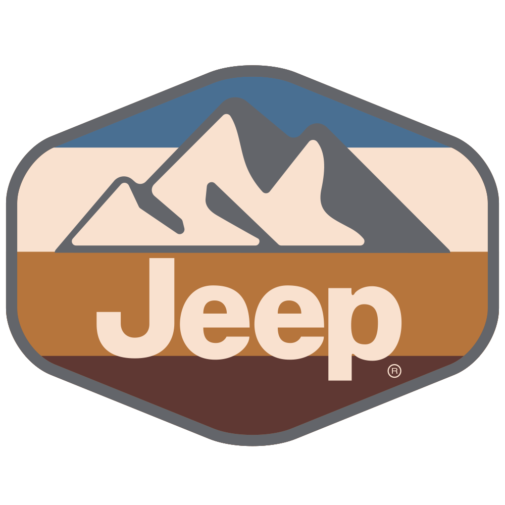 Sticker - Jeep® Mountain Hex- Khaki