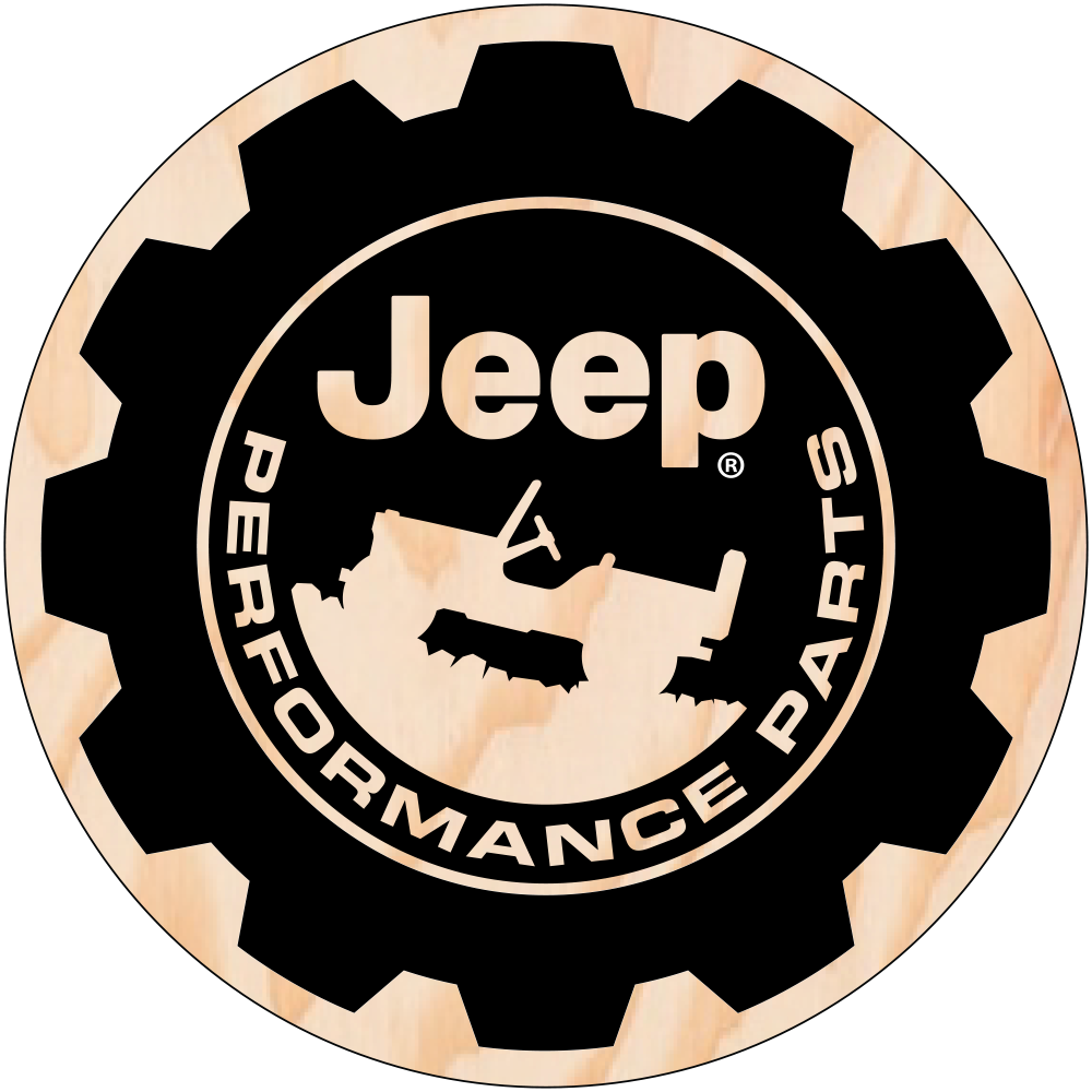Sticker - Jeep® Performance Parts -WoodGrain- Round