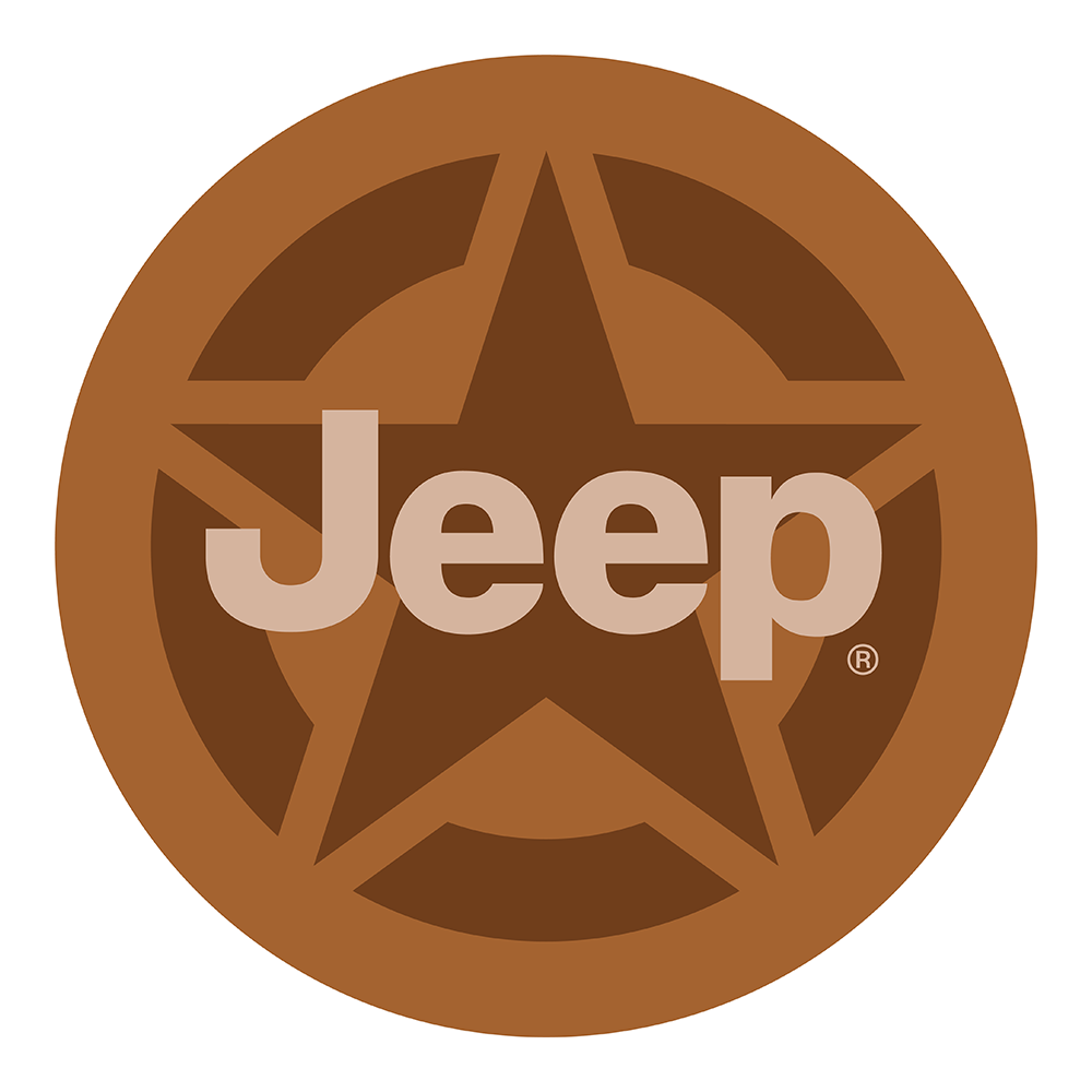 Sticker - Jeep® Star Brown and Tan - Round
