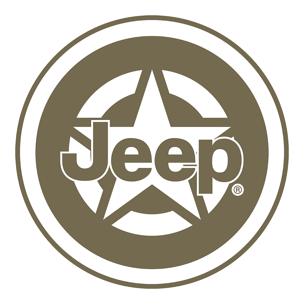 Sticker - Jeep® Star Green and White - Round