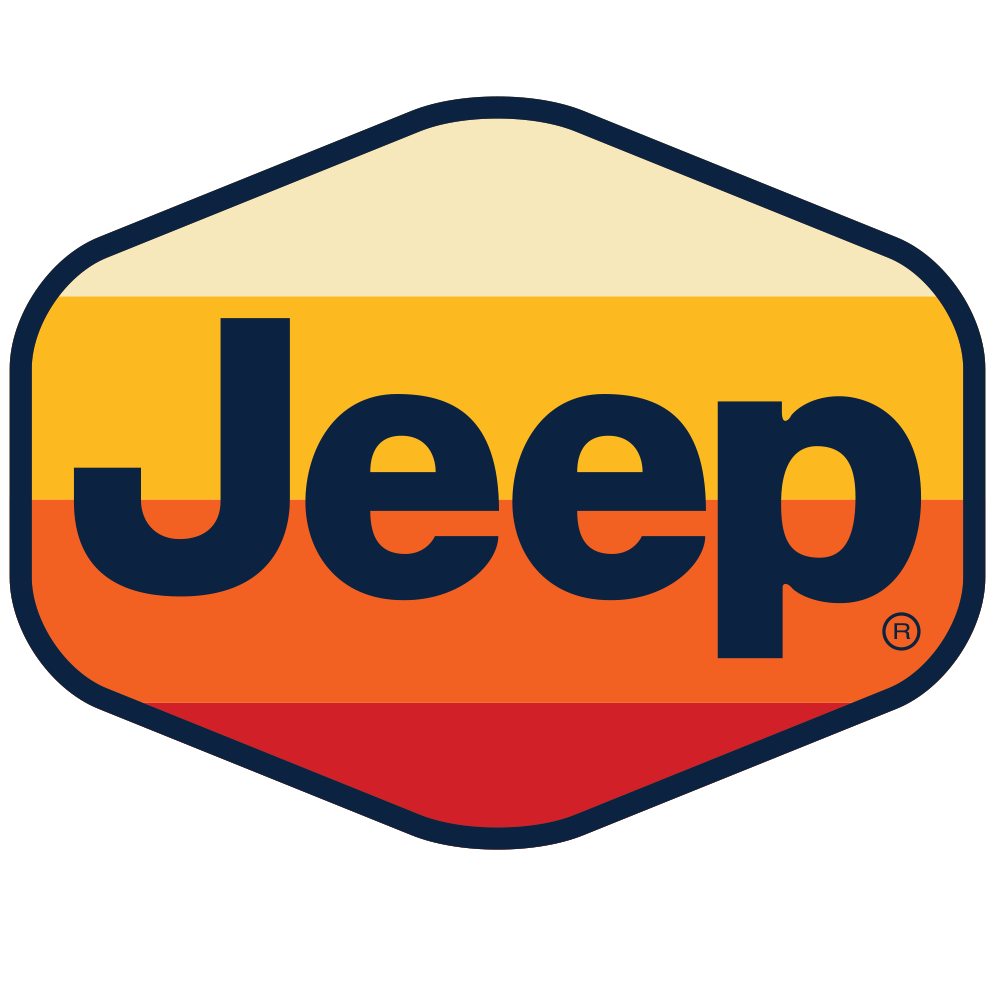 Sticker - Jeep® Text Stripes Hex