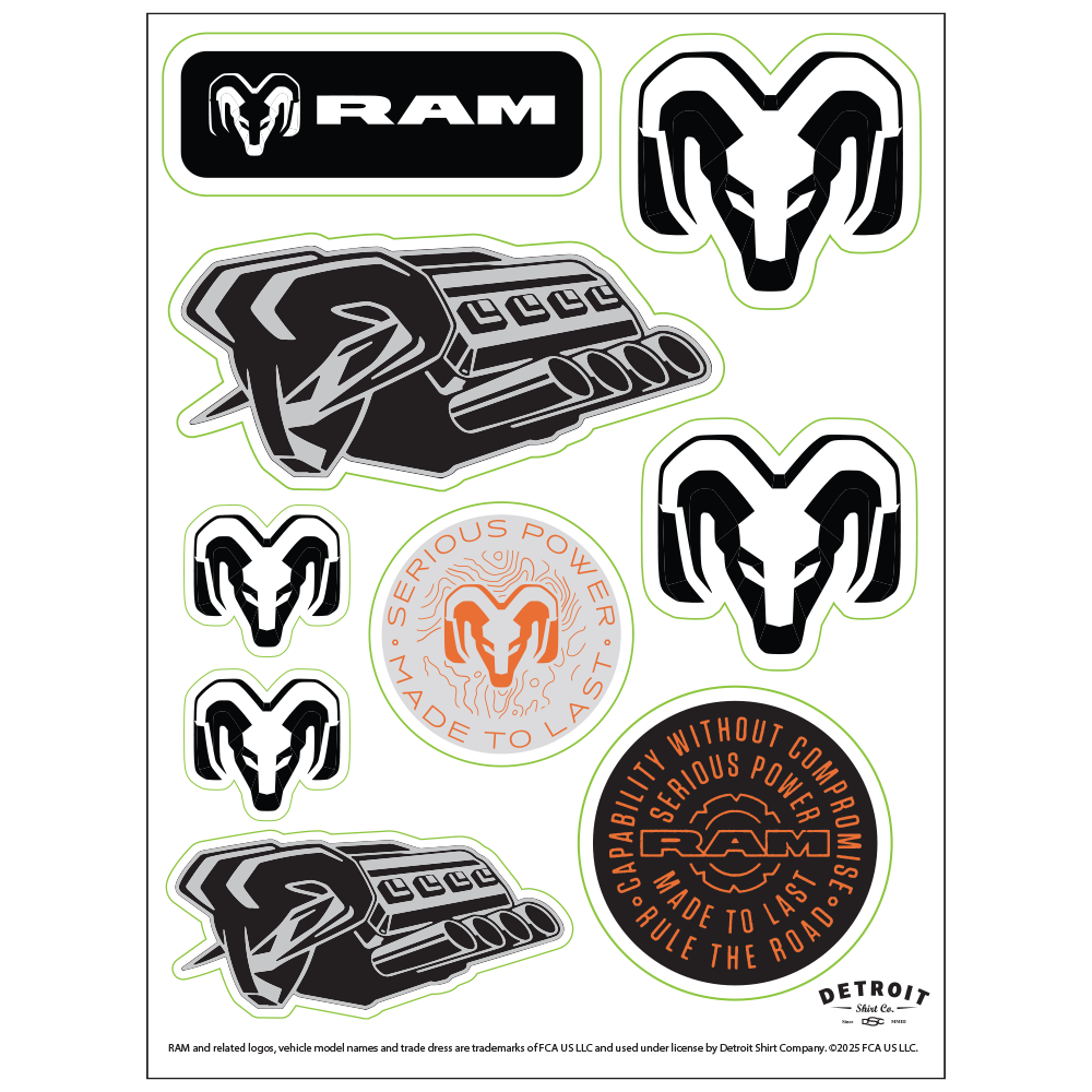 Sticker - Ram  HEMI - Sheet