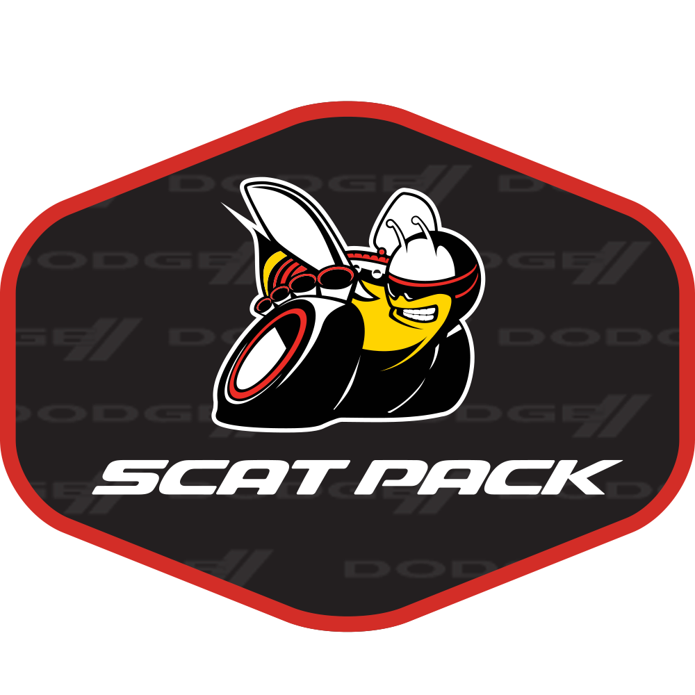 Sticker - Dodge Scat Pack with Rhombus Hex