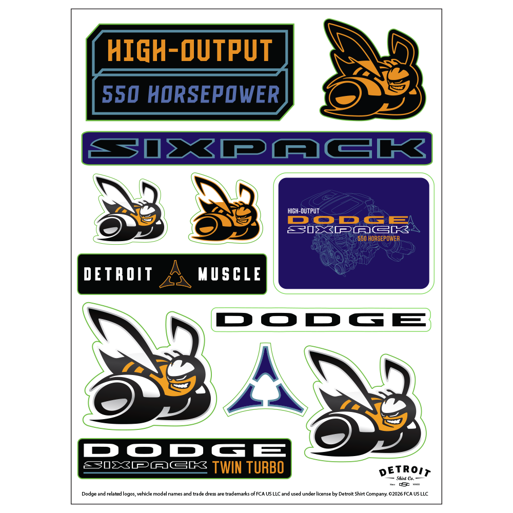 Sticker Sheet - Scat Pack - Six Pack
