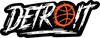 Sticker - Detroit Score Basketball - White/Black/Orange