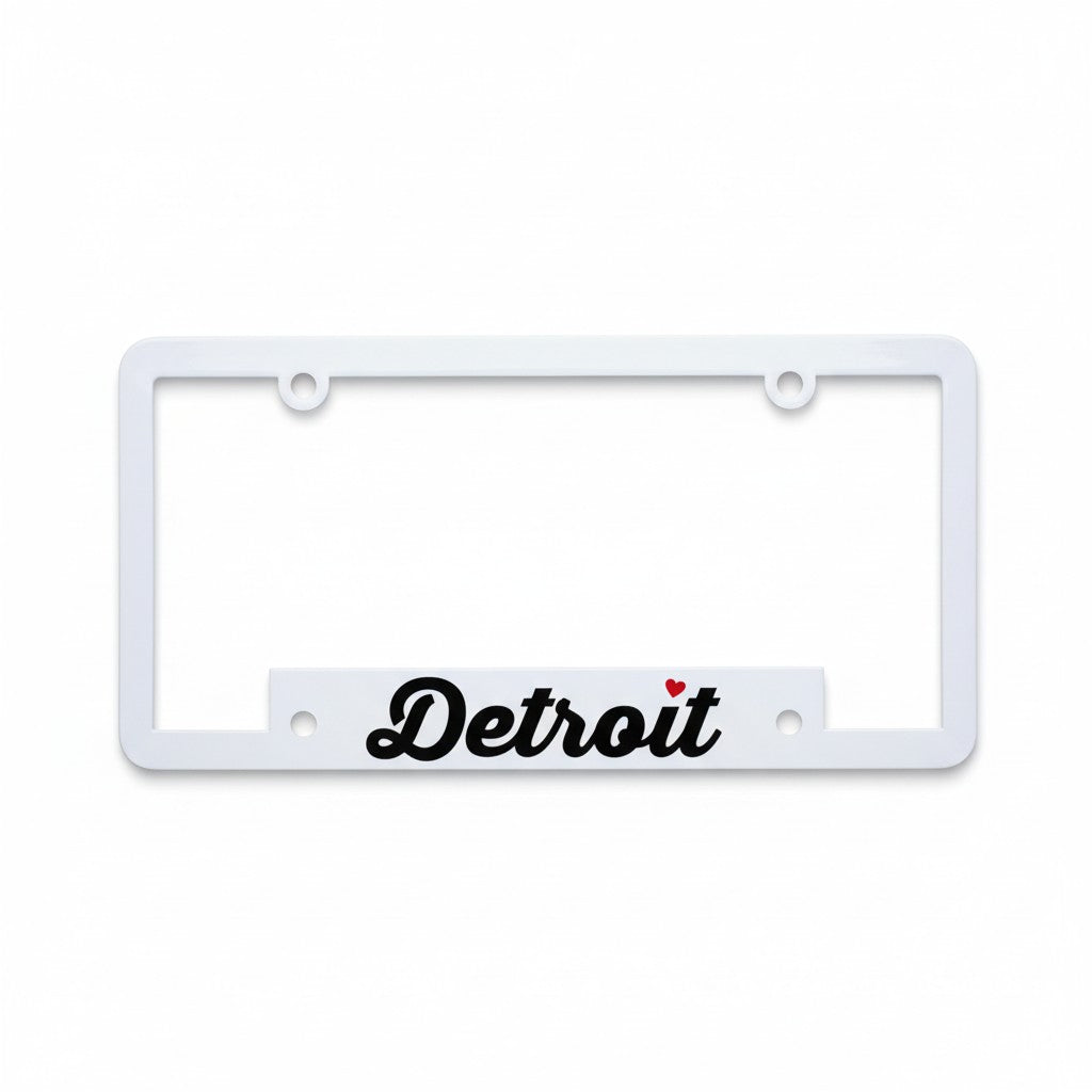 License Plate Frame - Detroit Thirsty Script