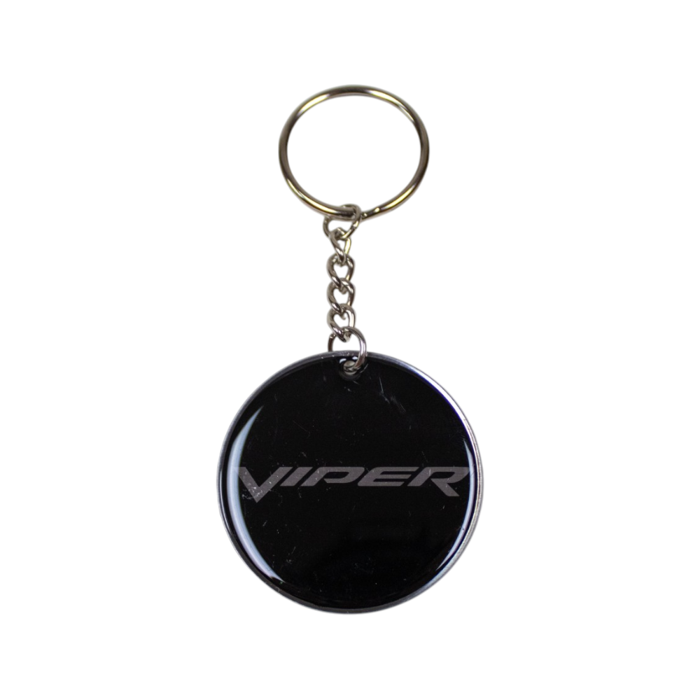 Keychain - Dodge Viper Fangs - Round Metal