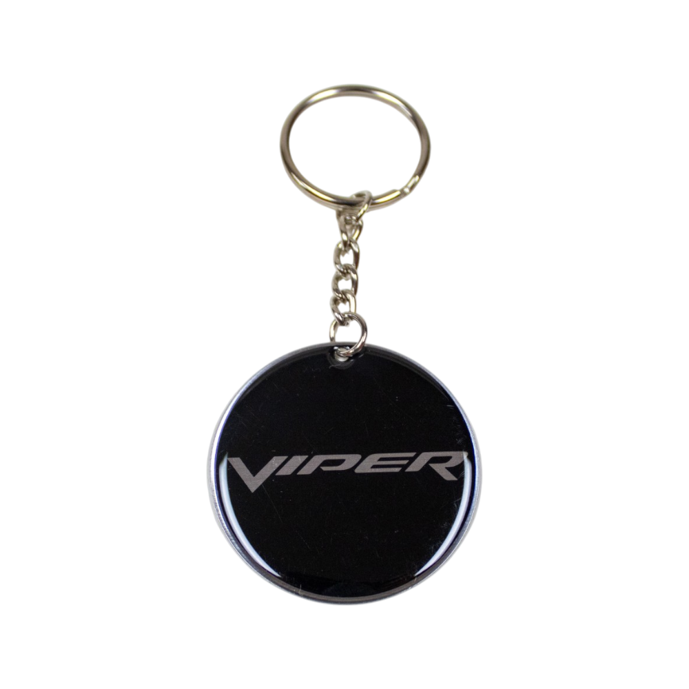 Keychain - Dodge Viper Stryker - Round Metal