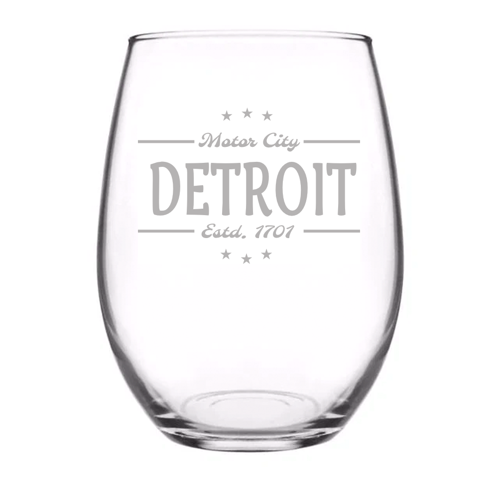 Wine Glass - Detroit Stars