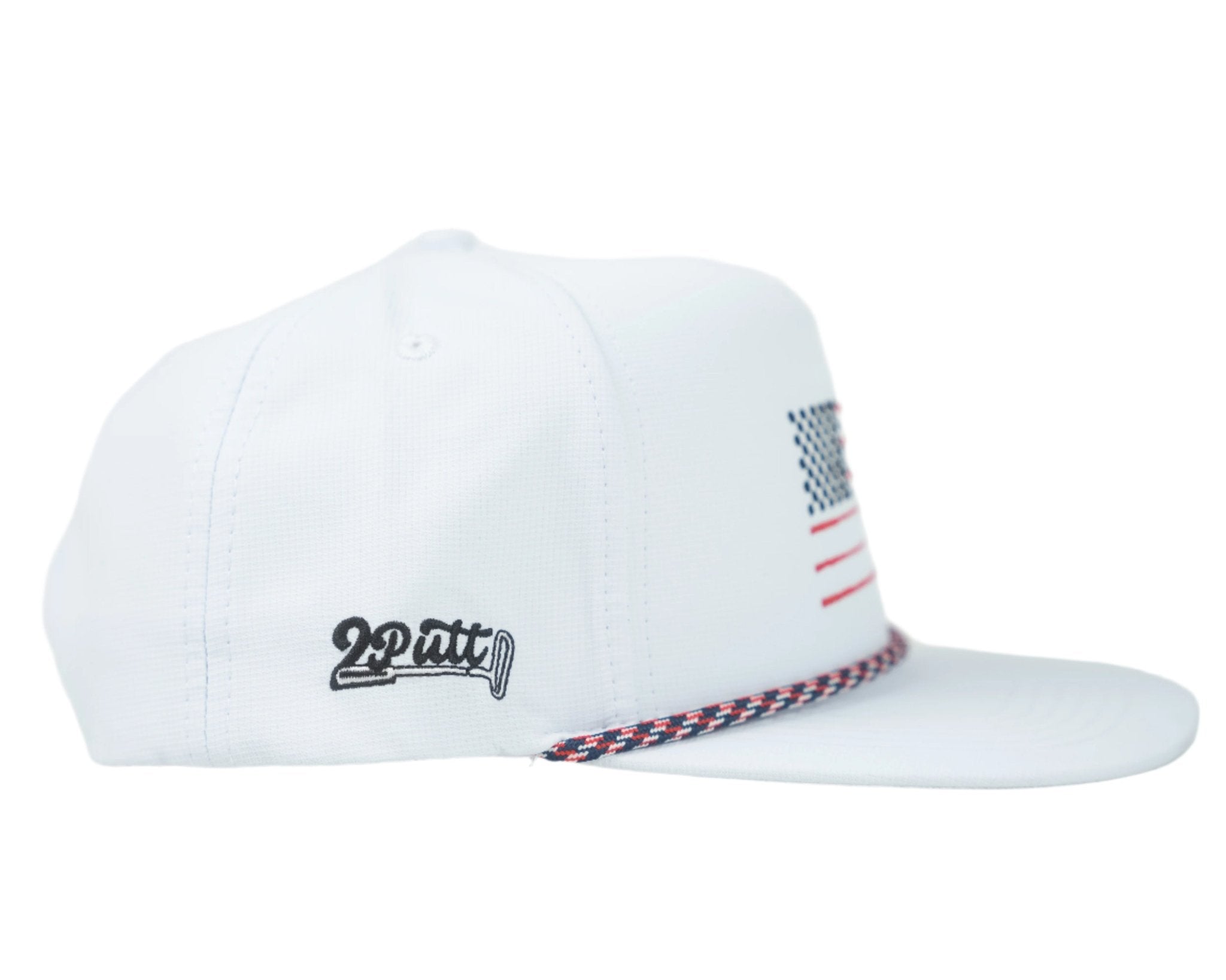 Flag Rope Hat American Flag Rope Flat Bill Hat — Detroit Shirt Company