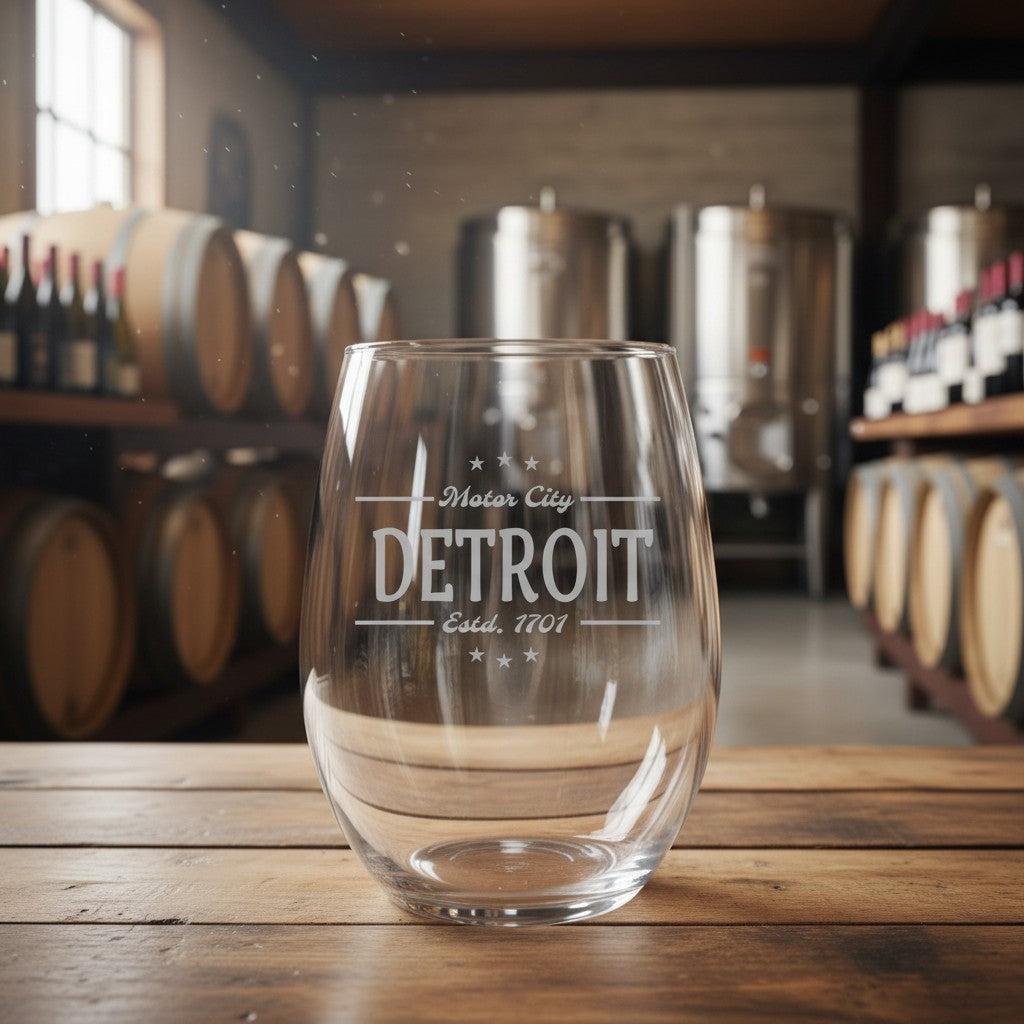 Wine Glass - Detroit Stars