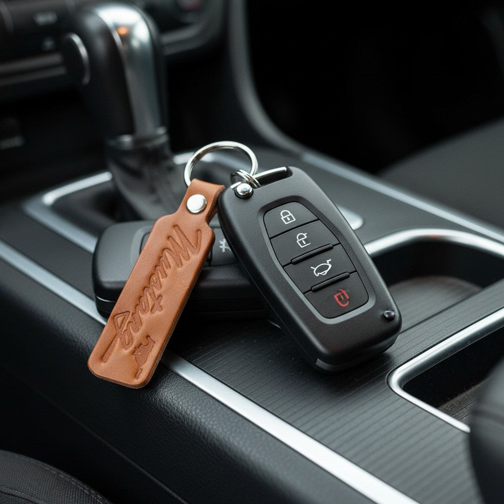 Keychain - Mustang - Leather