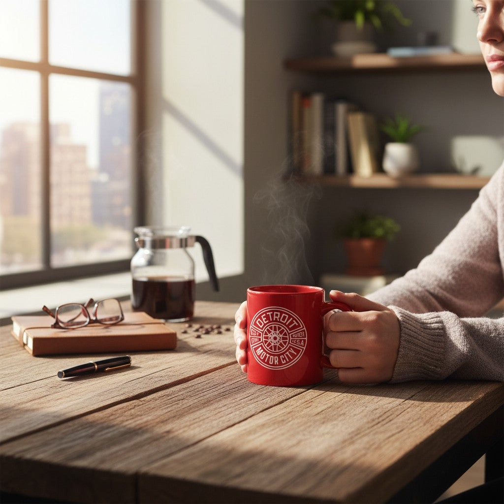 Mug - Detroit Spokes 2 - Red