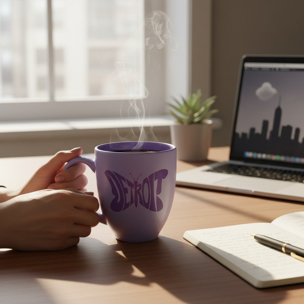 Mug - Detroit Butterfly Purple