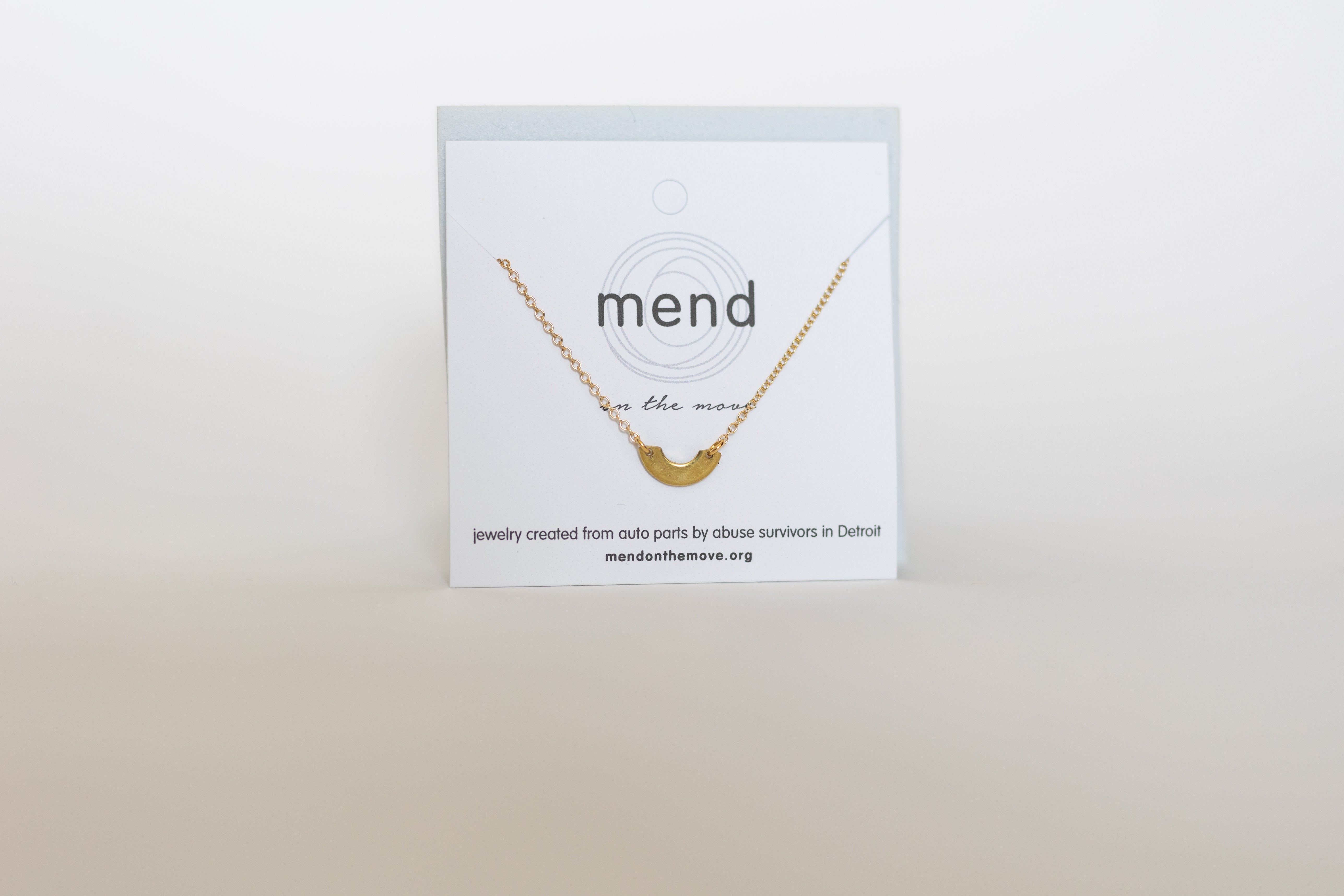 Poured Out Necklace | Repurposed Automotive Brass Washer | Gold Plated Chain