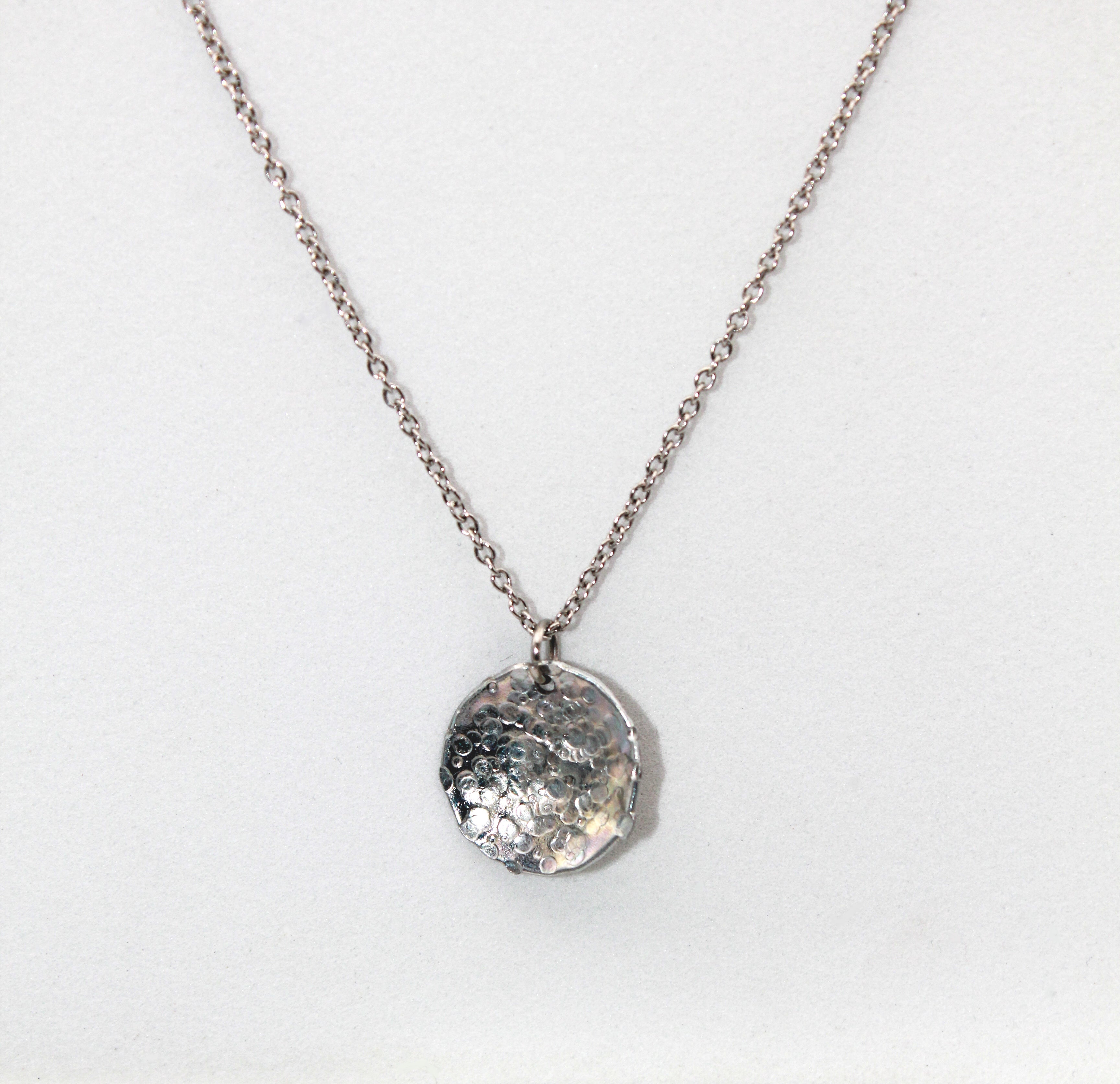 Awaken Necklace | Salvaged Steel Auto Part | Adjustable Stainless Steel Chain