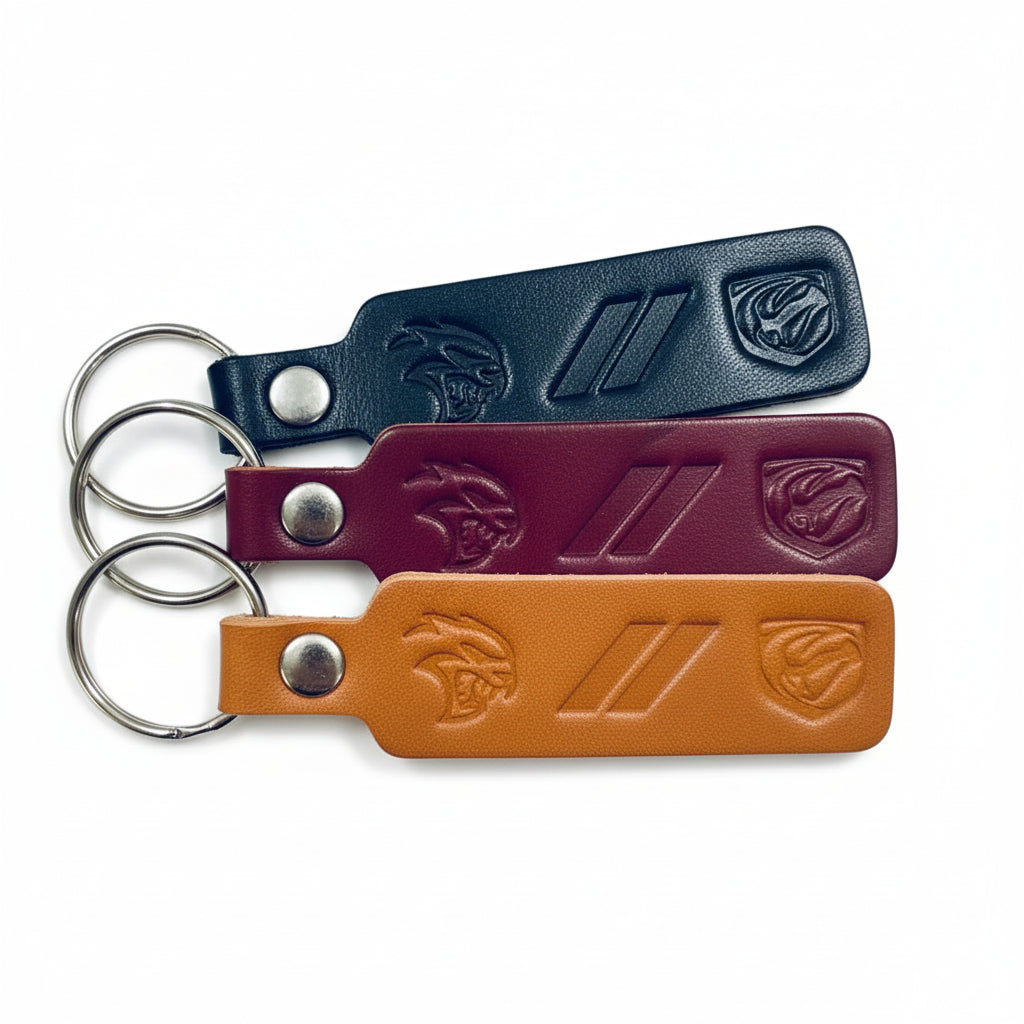 Keychain - Dodge SRT Hellcat and Viper Leather