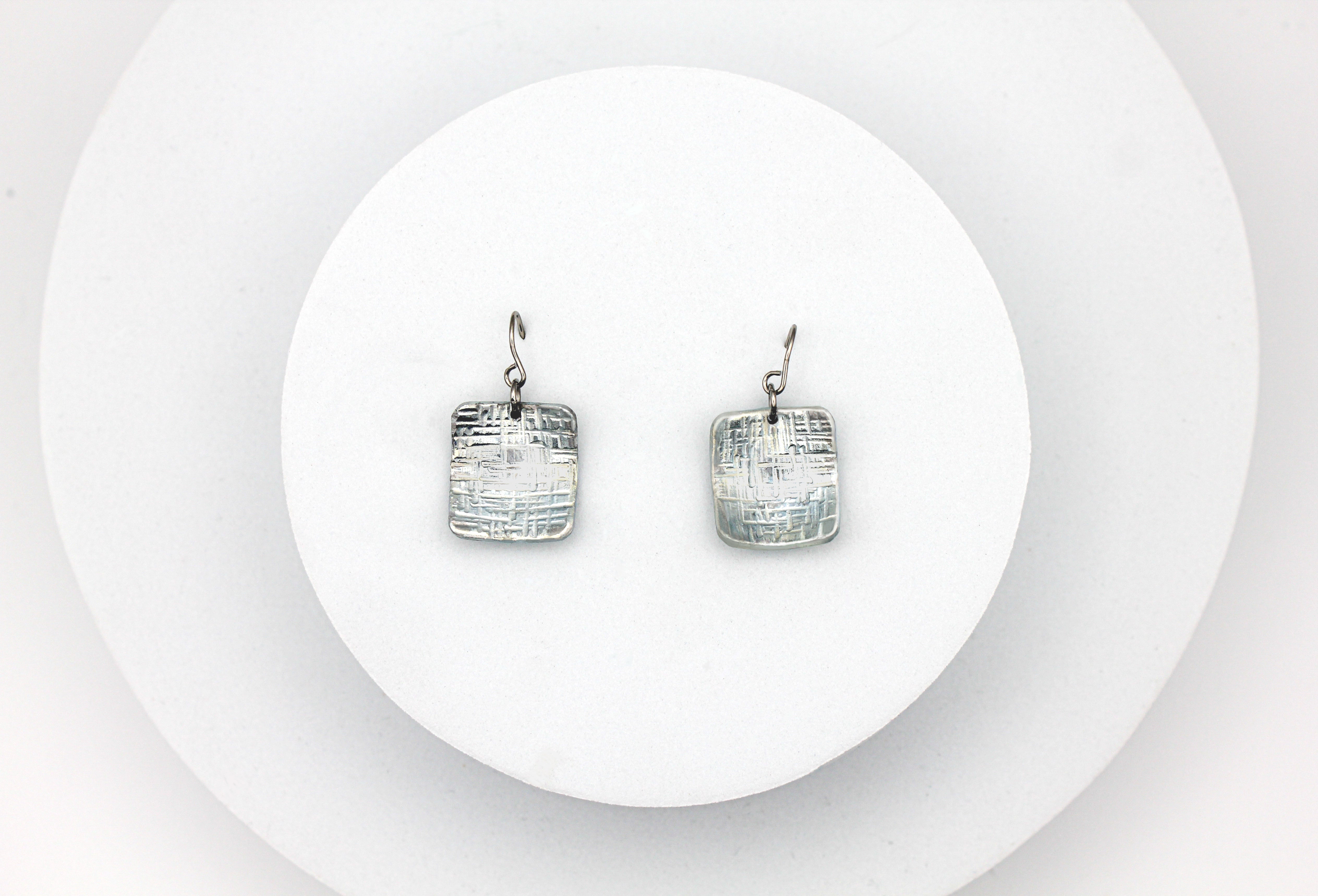 Unshaken Earrings | Repurposed Stainless Steel Auto Parts | Stainless Steel Ear Wire