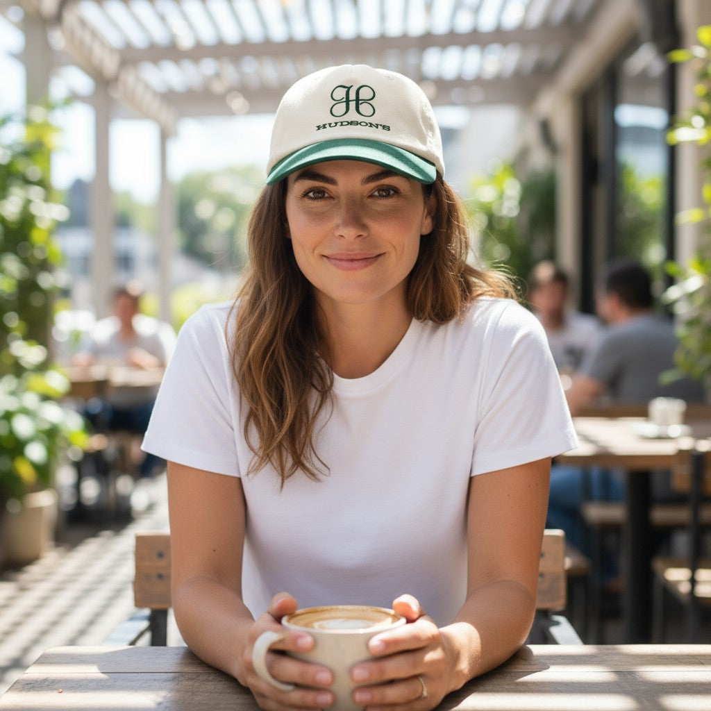 Hat - Detroit Hudson's Vintage Logo - Cream/Dark Green