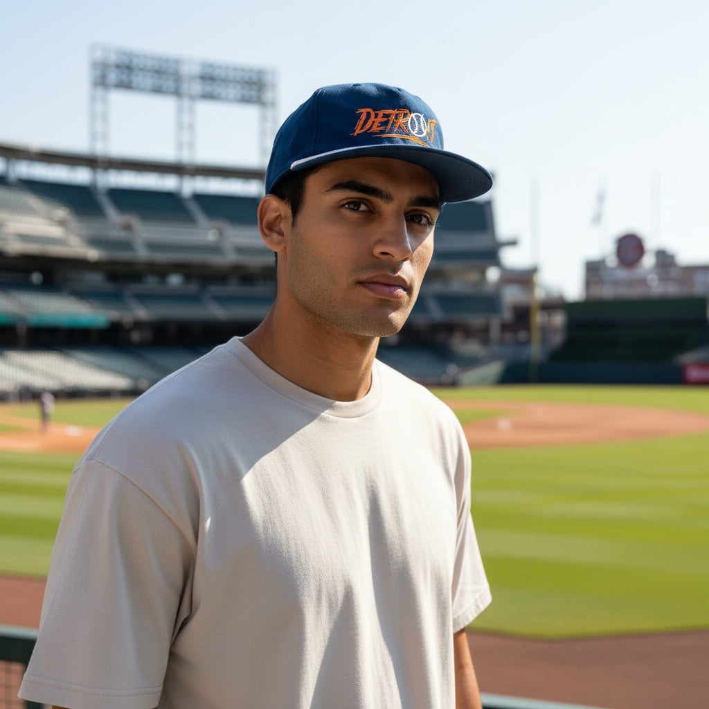 Hat - Detroit Score Baseball - Richardson FLAT BILL