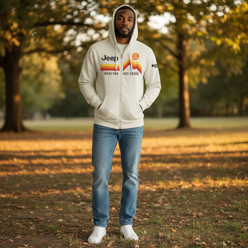 Mens Jeep® Have Fun Out There Zip Hoodie