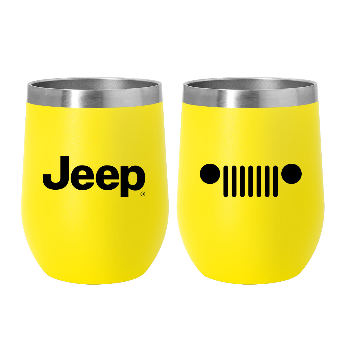 Jeep Insulated Wine Tumbler - Yellow Matte — Detroit Shirt Company