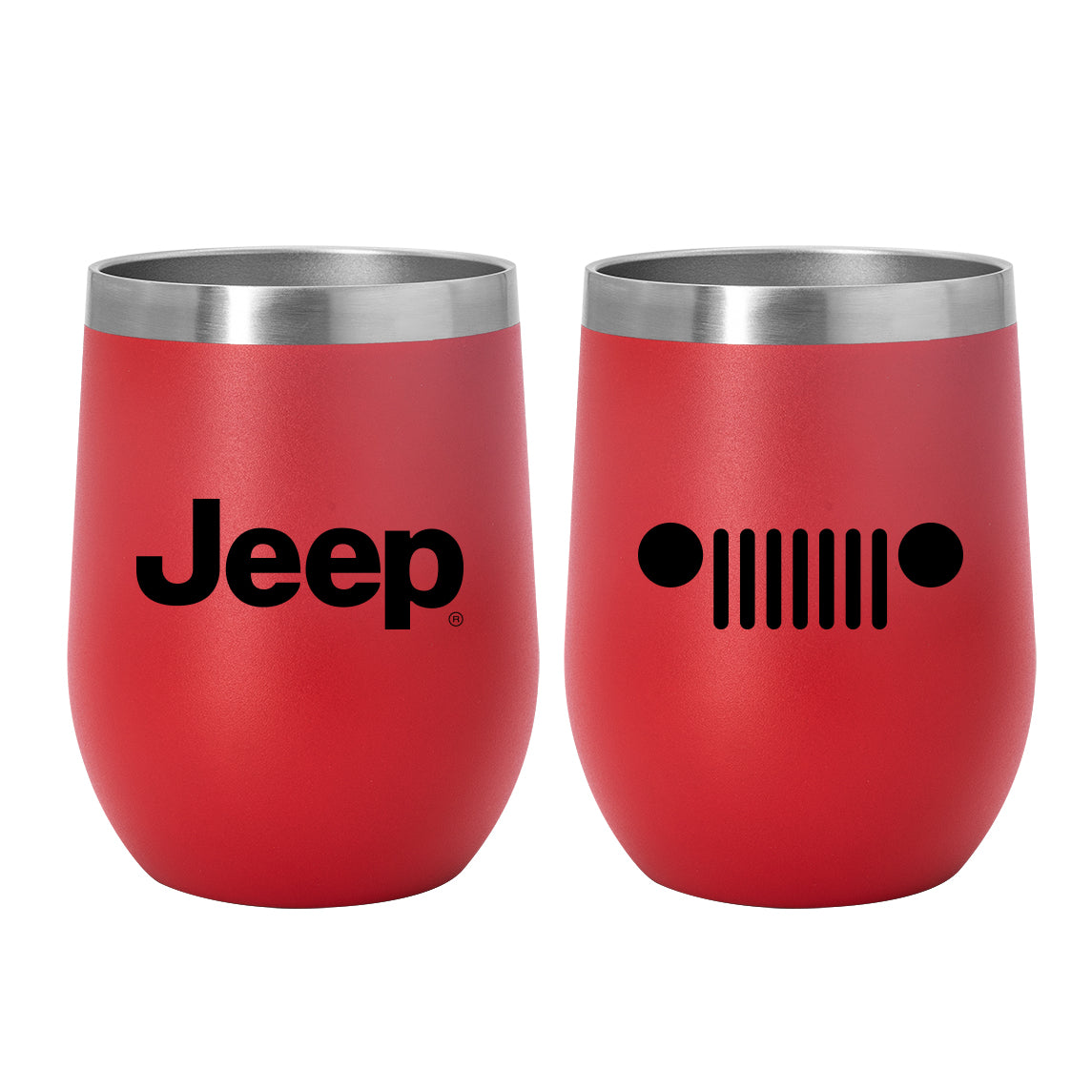Jeep Insulated Wine Tumbler - Red Matte