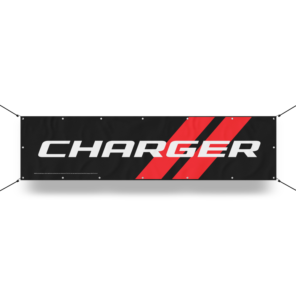 Banner - Dodge Charger with Rhombus Long