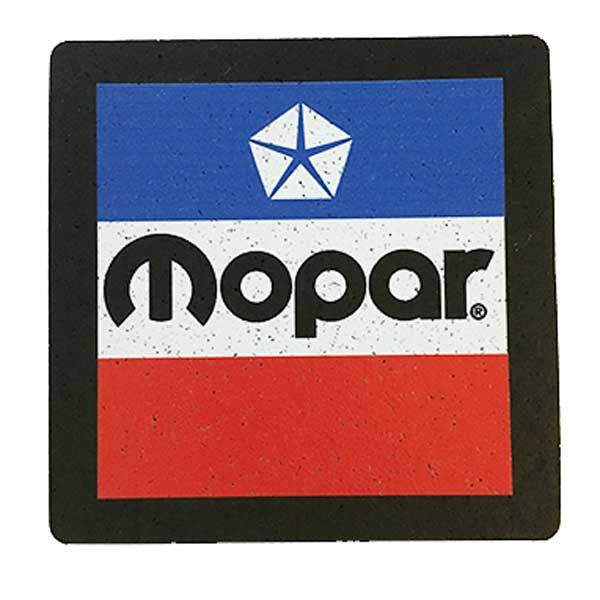 Mopar Vintage LogoCoaster Set Made from recycled tires and indestructable Coasters Detroit Shirt tshirt t-shirt apparel and housewares Company